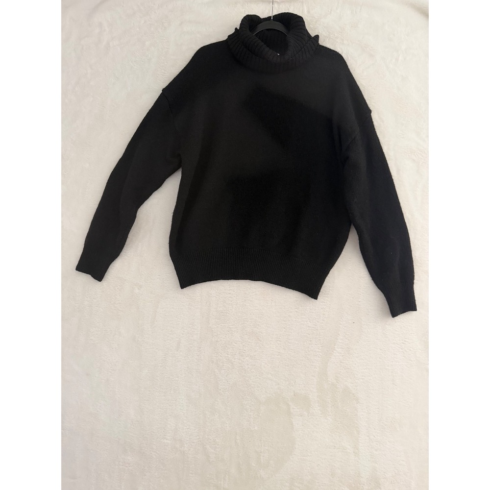 Princess Polly Black Turtleneck Oversized Knit Sweater L/XL RN163017